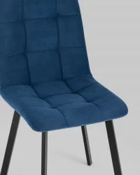 Стул Оливер Скуаре велюр Синий / Oliver Square